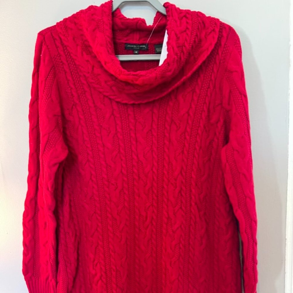 Jeanne Pierre Red Knit Sweater